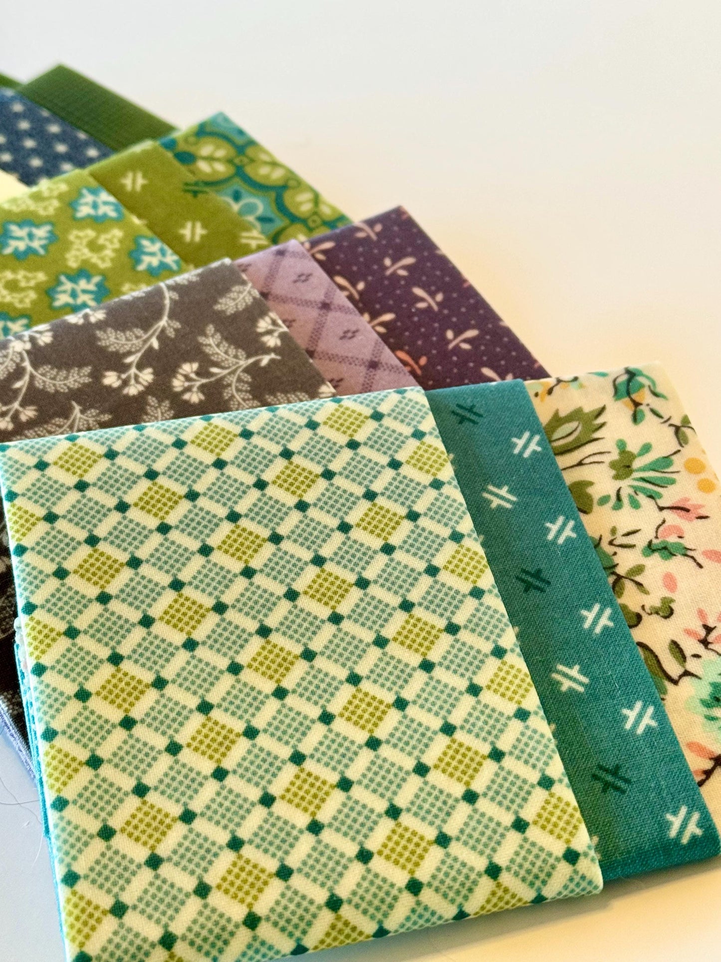 Orange + Green Patterned Beeswax Food Wrap Set | Sustainable Food Storage