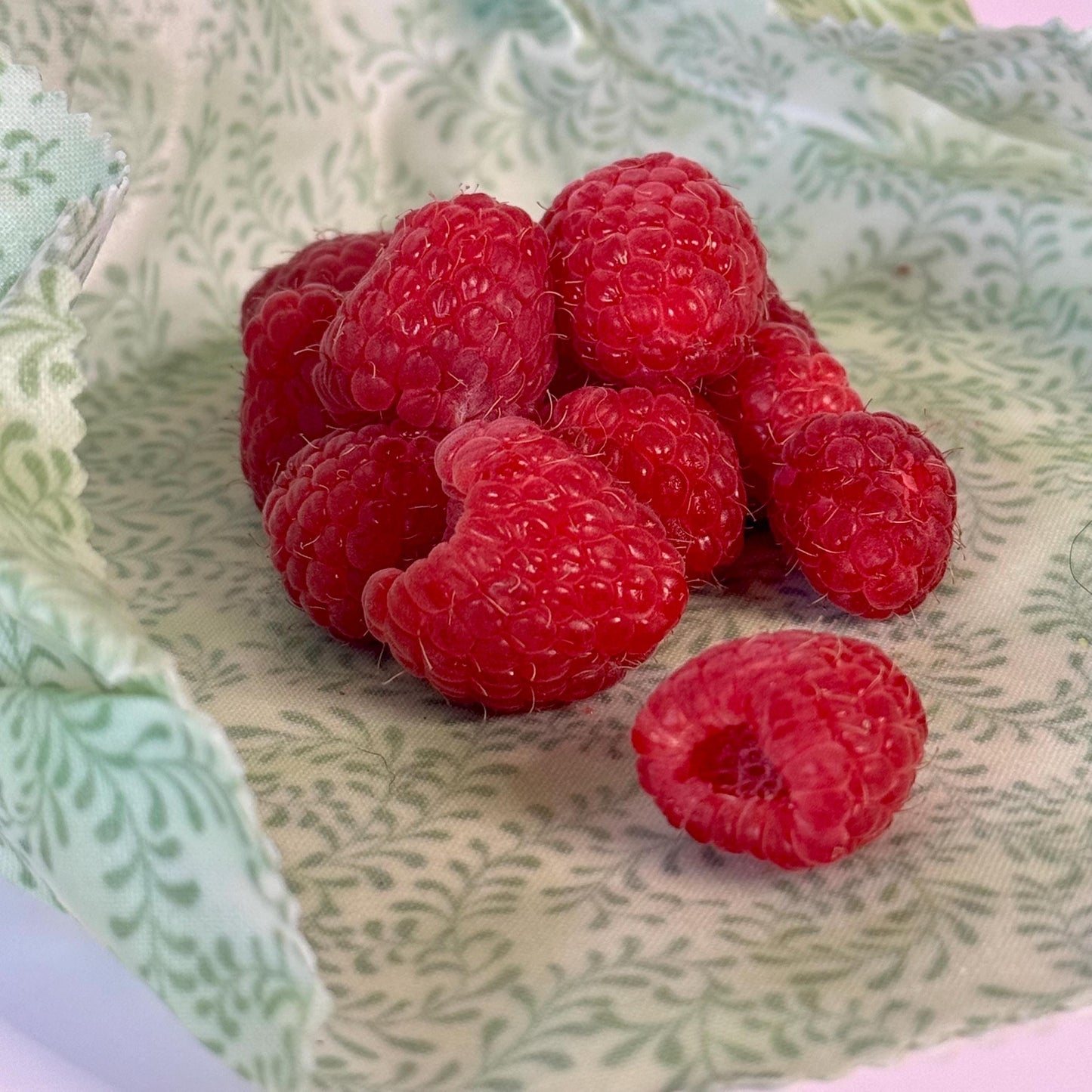 Red + Pink Patterned Beeswax Food Wrap Set | Sustainable Food Storage