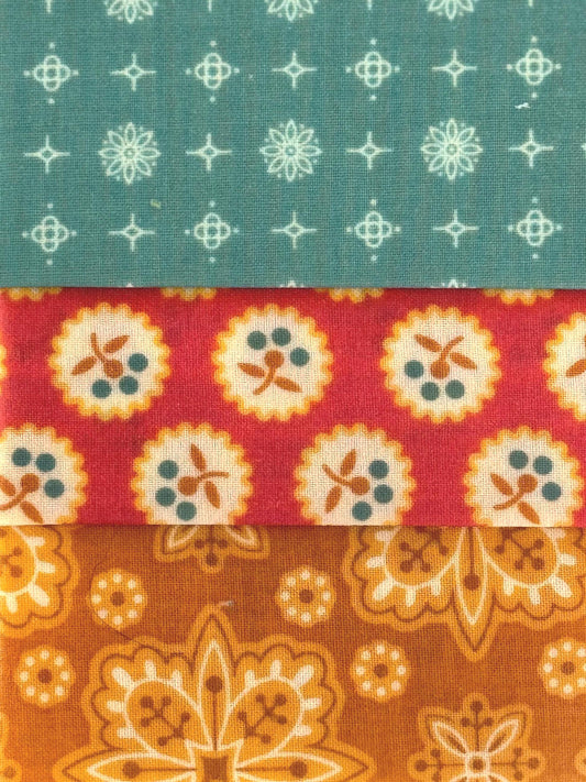 Blue + Orange Patterned Beeswax Food Wrap Set | Sustainable Food Storage