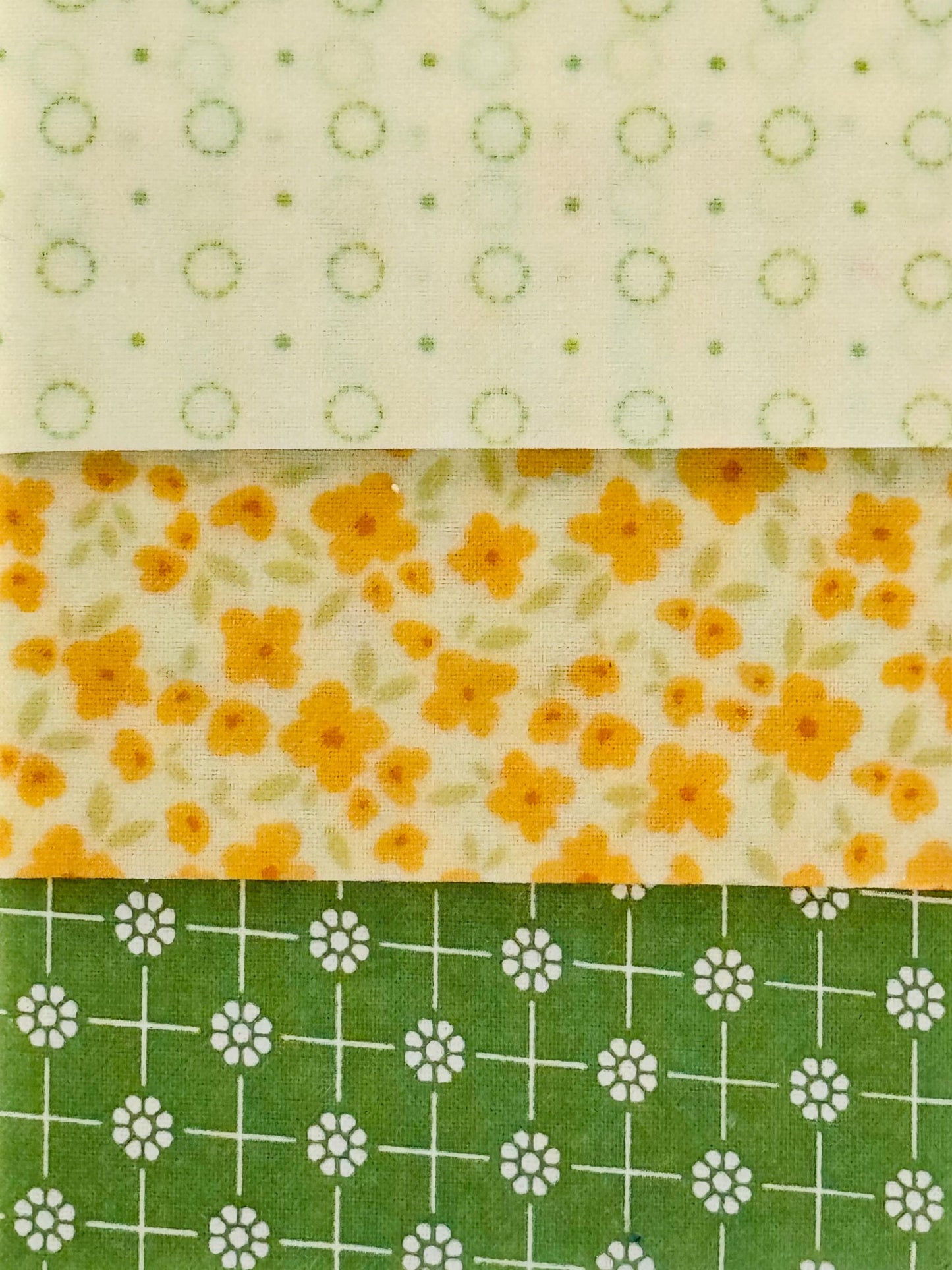 Orange + Green Patterned Beeswax Food Wrap Set | Sustainable Food Storage