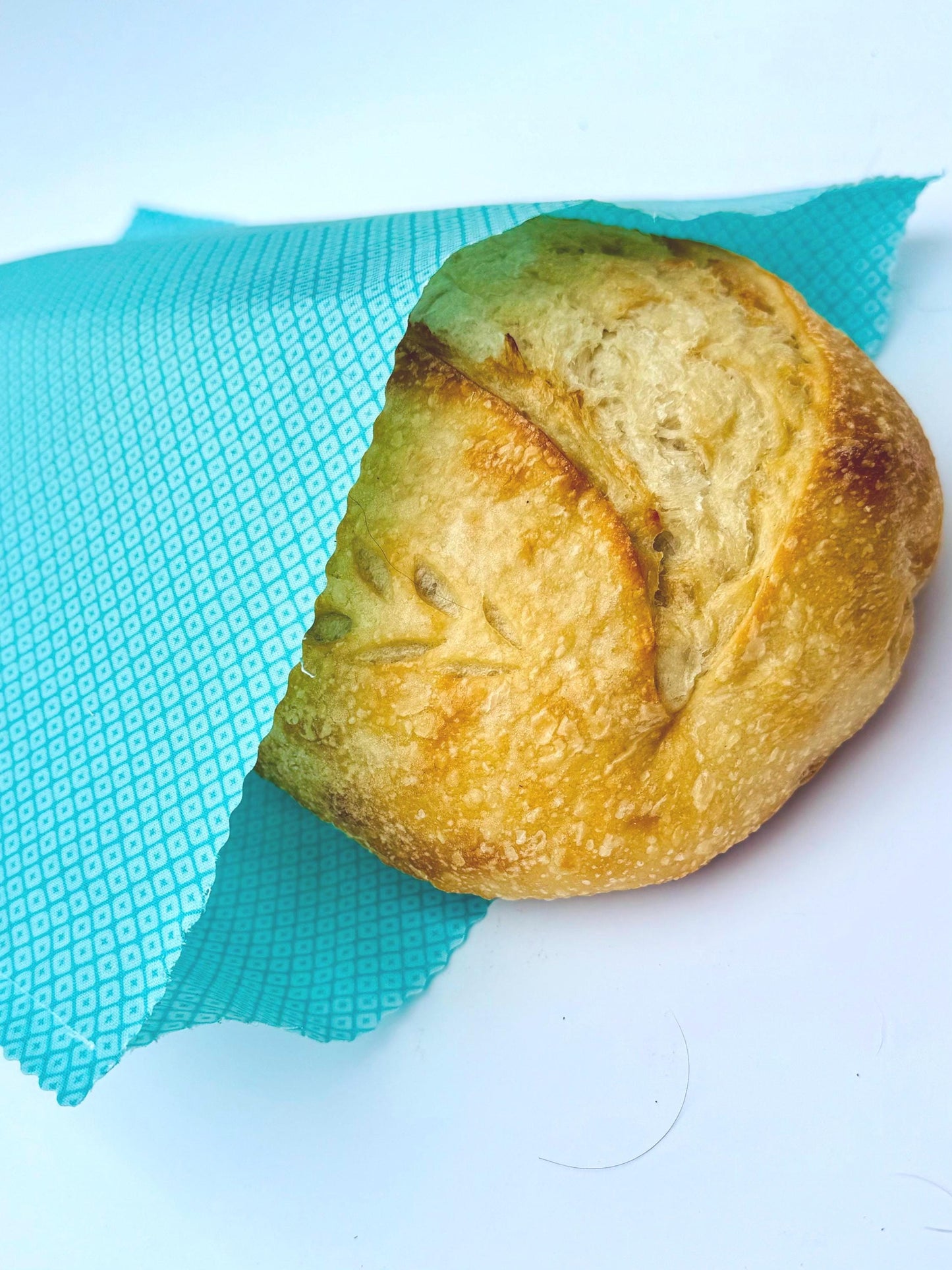 XL Beeswax Bread Bag | Blue Patterned Reusable Food Storage