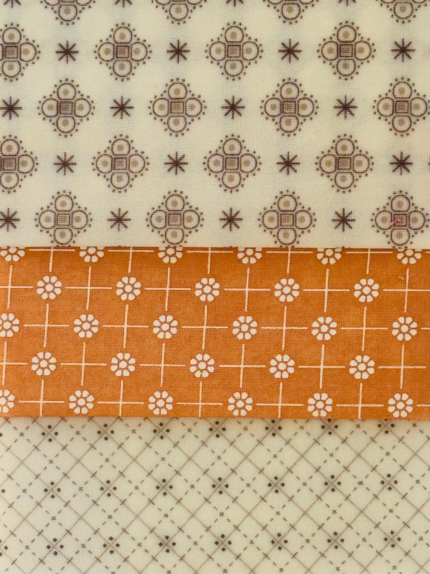 Orange + Cream Patterned Beeswax Food Wrap Set | Sustainable Food Storage
