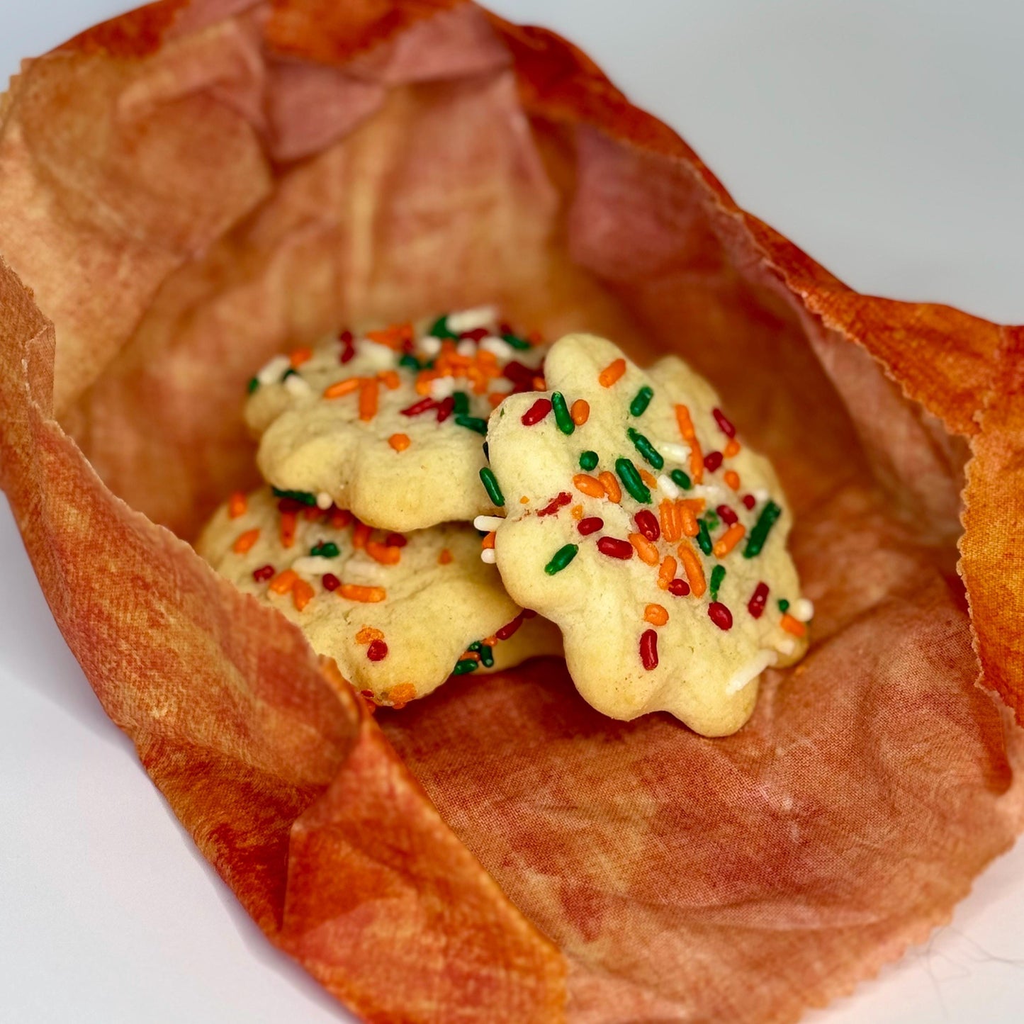 Orange + Cream Patterned Beeswax Food Wrap Set | Sustainable Food Storage